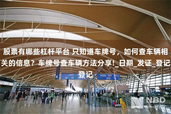 股票有哪些杠杆平台 只知道车牌号，如何查车辆相关的信息？车牌号查车辆方法分享!_日期_发证_登记
